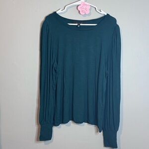 White House Black Market Green Long Sleeve Top